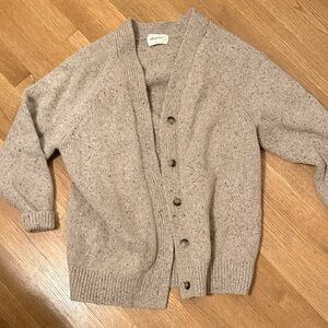 Wilfred Free Speckled Beige Knit Cardigan